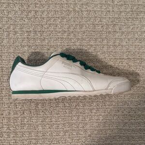 Puma Roma White and Green Sneakers